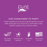 Pure Essence Labs AllerFree: mano sosteniendo cápsulas para dosificación diaria.