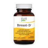Breast D de Pure Essence Labs: botella con cápsulas para equilibrio hormonal.