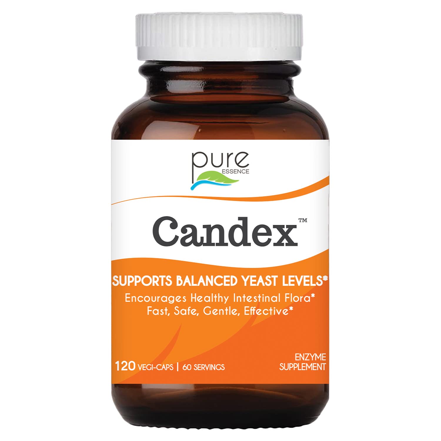 Pure Essence Labs Candex cápsulas: posible apoyo al equilibrio intestinal.