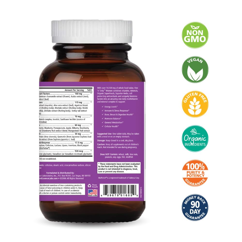 Pure Essence Labs One N Only cápsula suave con nutrientes clave para mujeres.