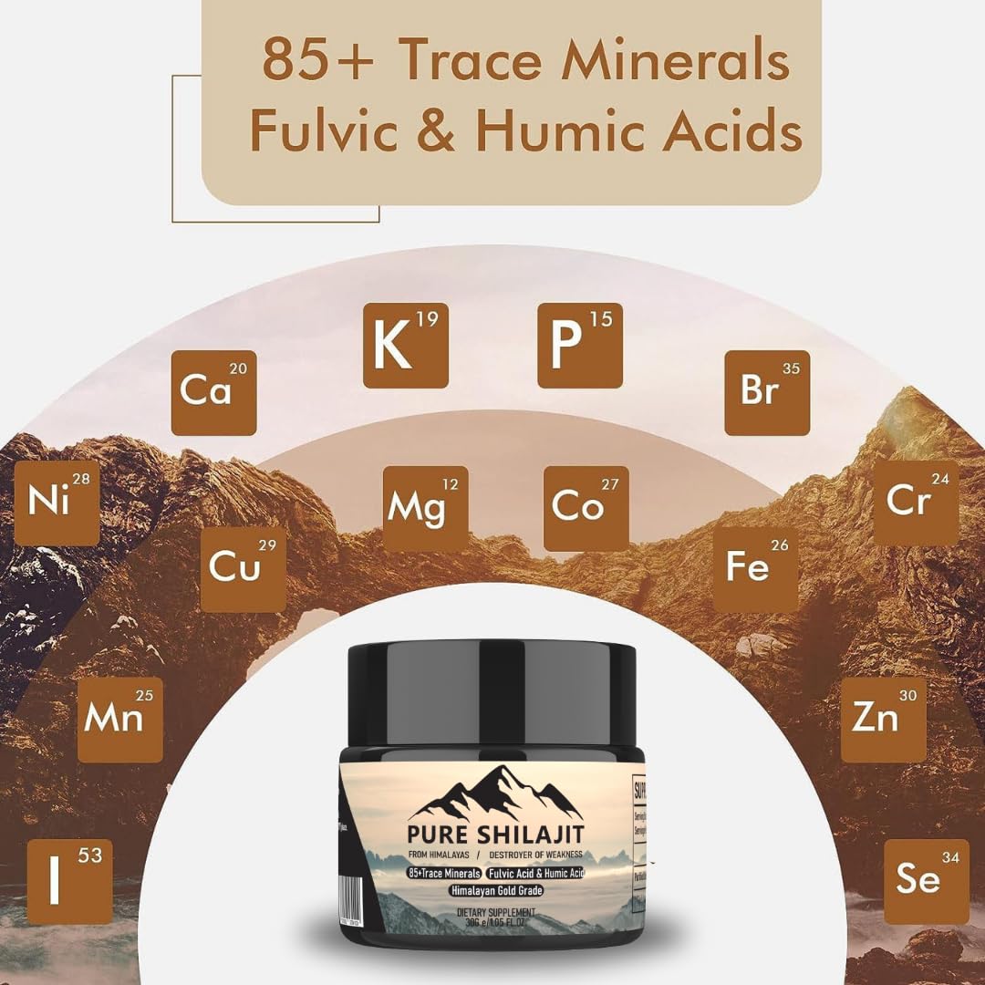 Pure Himalayan Shilajit, textura resinosa: experiencia sensorial y natural.