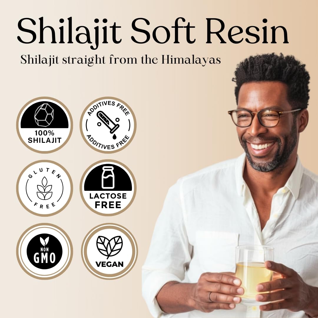Pure Himalayan Shilajit cuchara medidora para dosis precisa en bebidas
