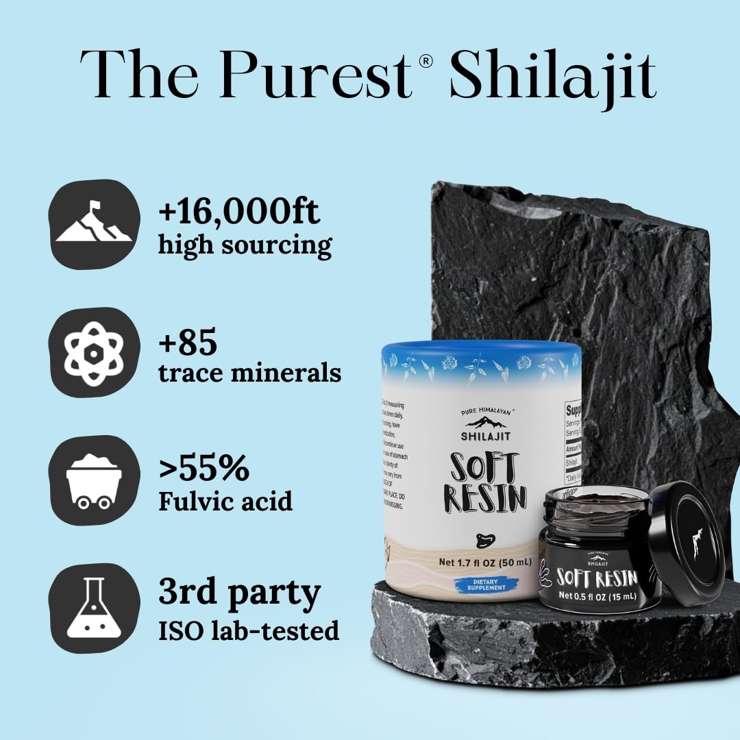 Pure Himalayan Shilajit disuelto en agua tibia para bebida suave