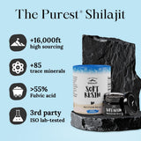 Pure Himalayan Shilajit disuelto en agua tibia para bebida suave