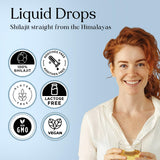 Pure Himalayan Shilajit etiqueta con origen y tradición ayurvédica