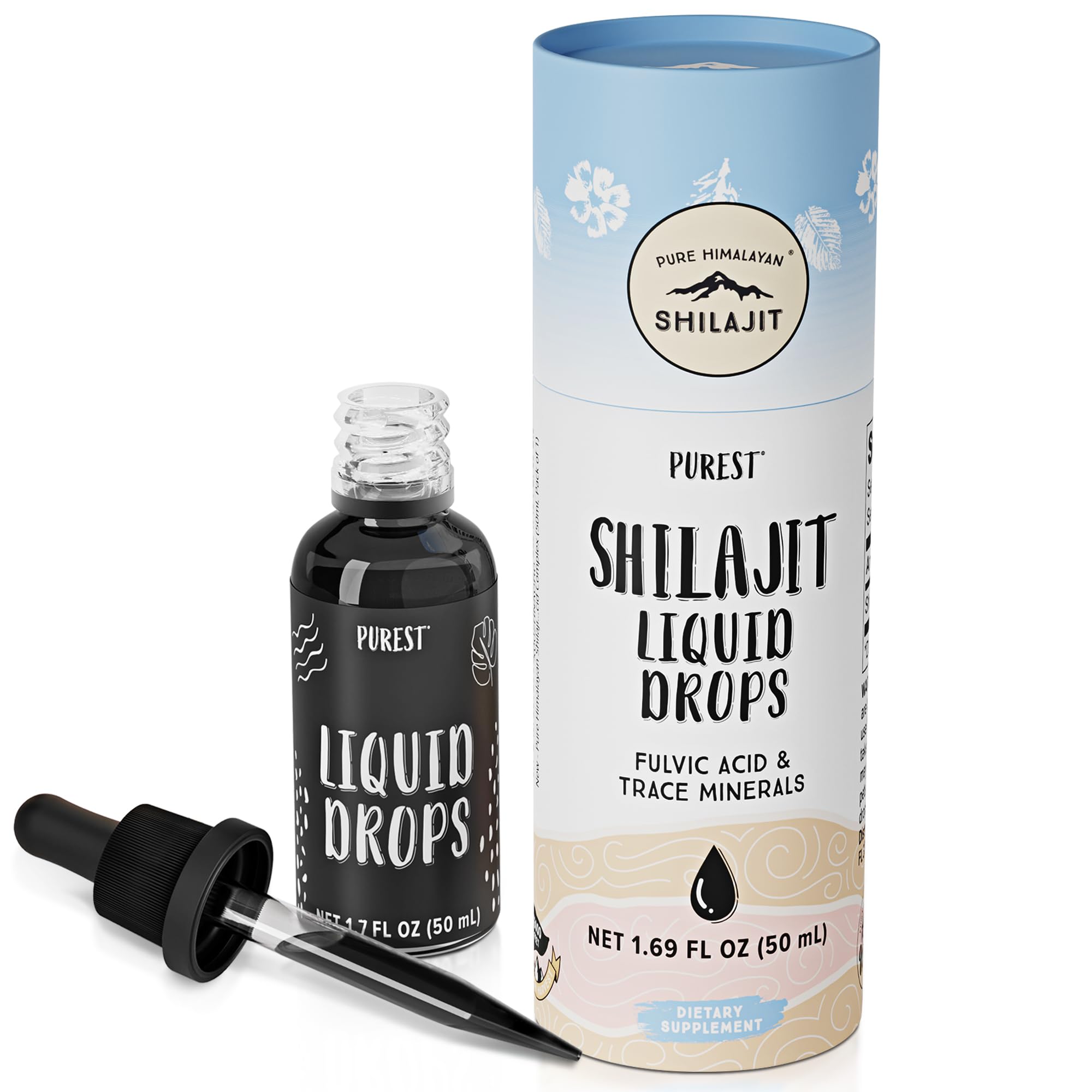 Pure Himalayan Shilajit gotas con dispensador para dosis precisa en la rutina diaria