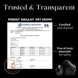Pure Himalayan Shilajit Gotas Secas para apoyar la inmunidad.