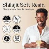 Pure Himalayan Shilajit grado A con 200 mg y 85 minerales