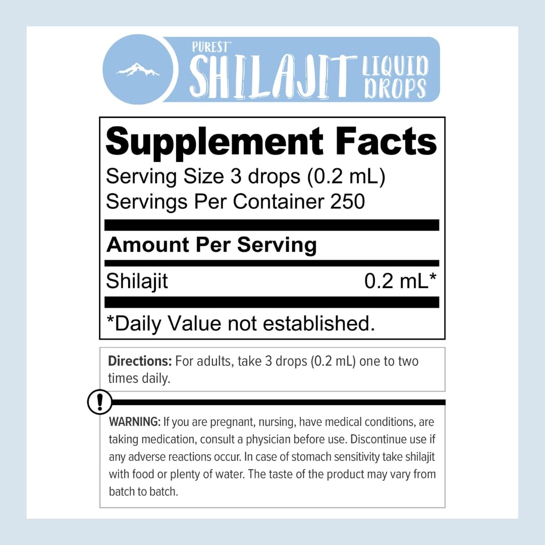 Pure Himalayan Shilajit mezcla fácil en agua, té o café