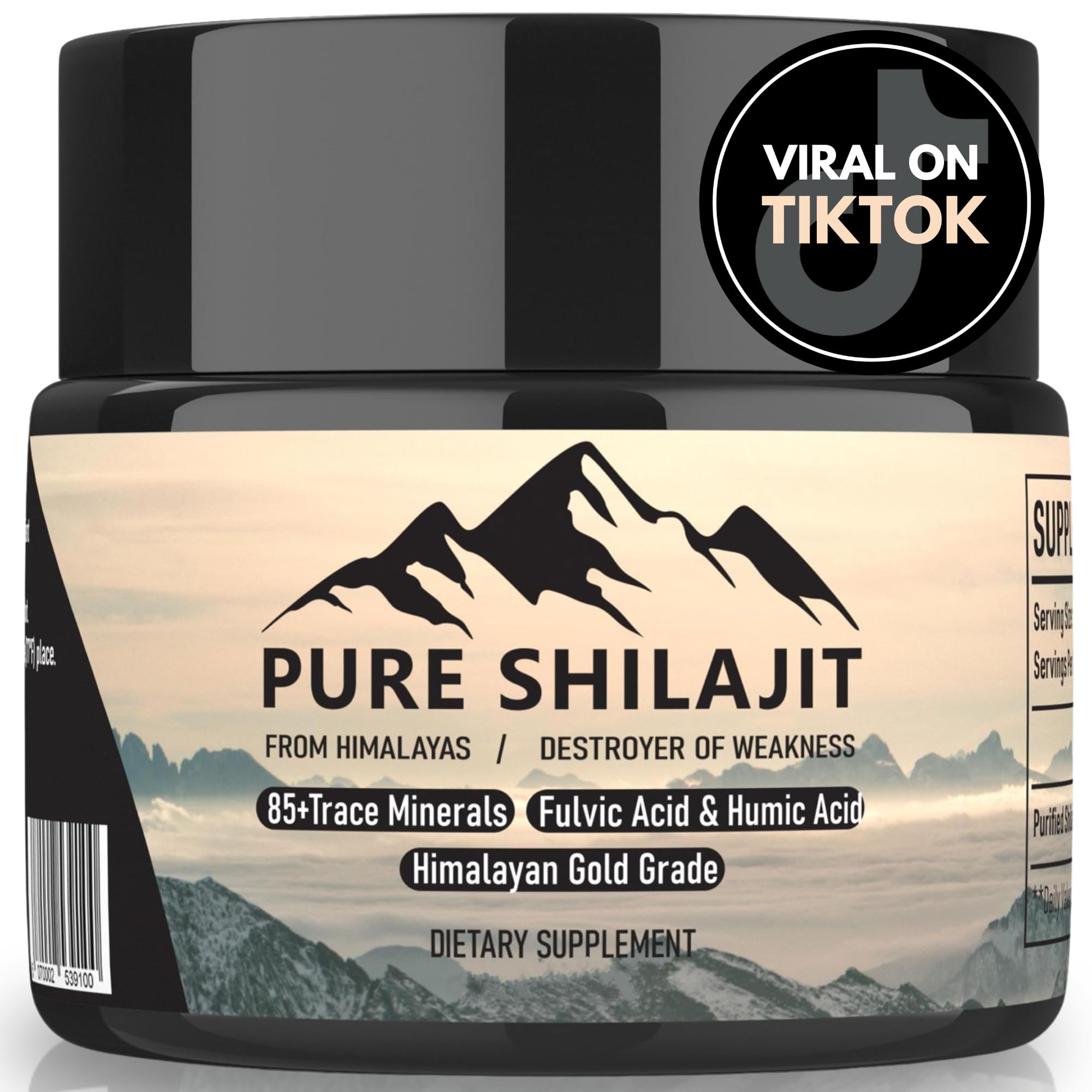 Pure Himalayan Shilajit, resina pura en primer plano: energía natural para el día.