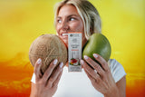 Gotas Pure Inventions al verter en agua, realzan sabor coco sin calorías