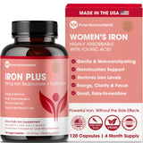 Pure Micronutrients envase de cápsulas, apoyo diario de hierro suave