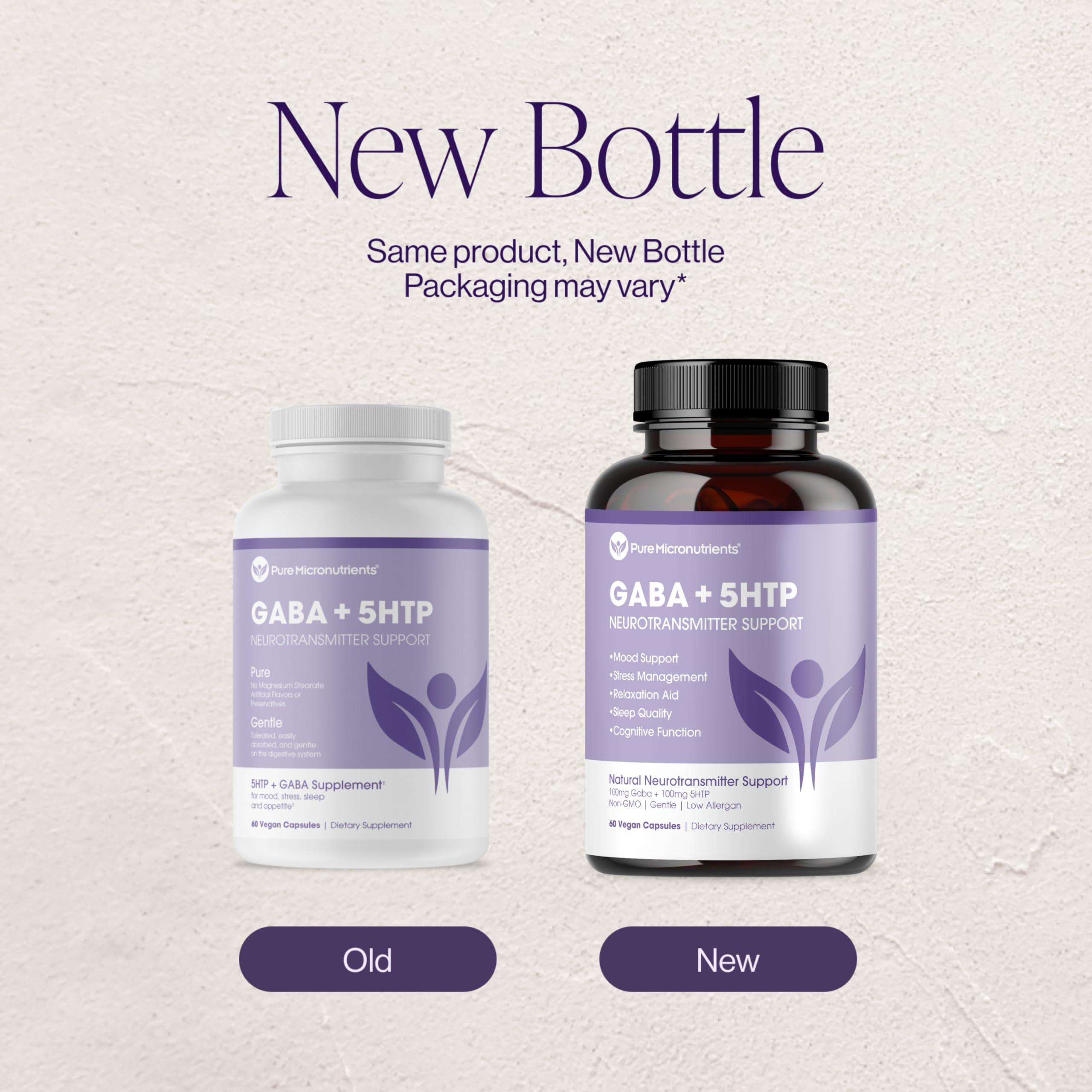 Pure Micronutrients suplemento de bienestar con ingredientes sin aditivos para sueño y ánimo.