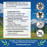 Pure Mountain Botanicals envase de jengibre orgánico para consumo diario