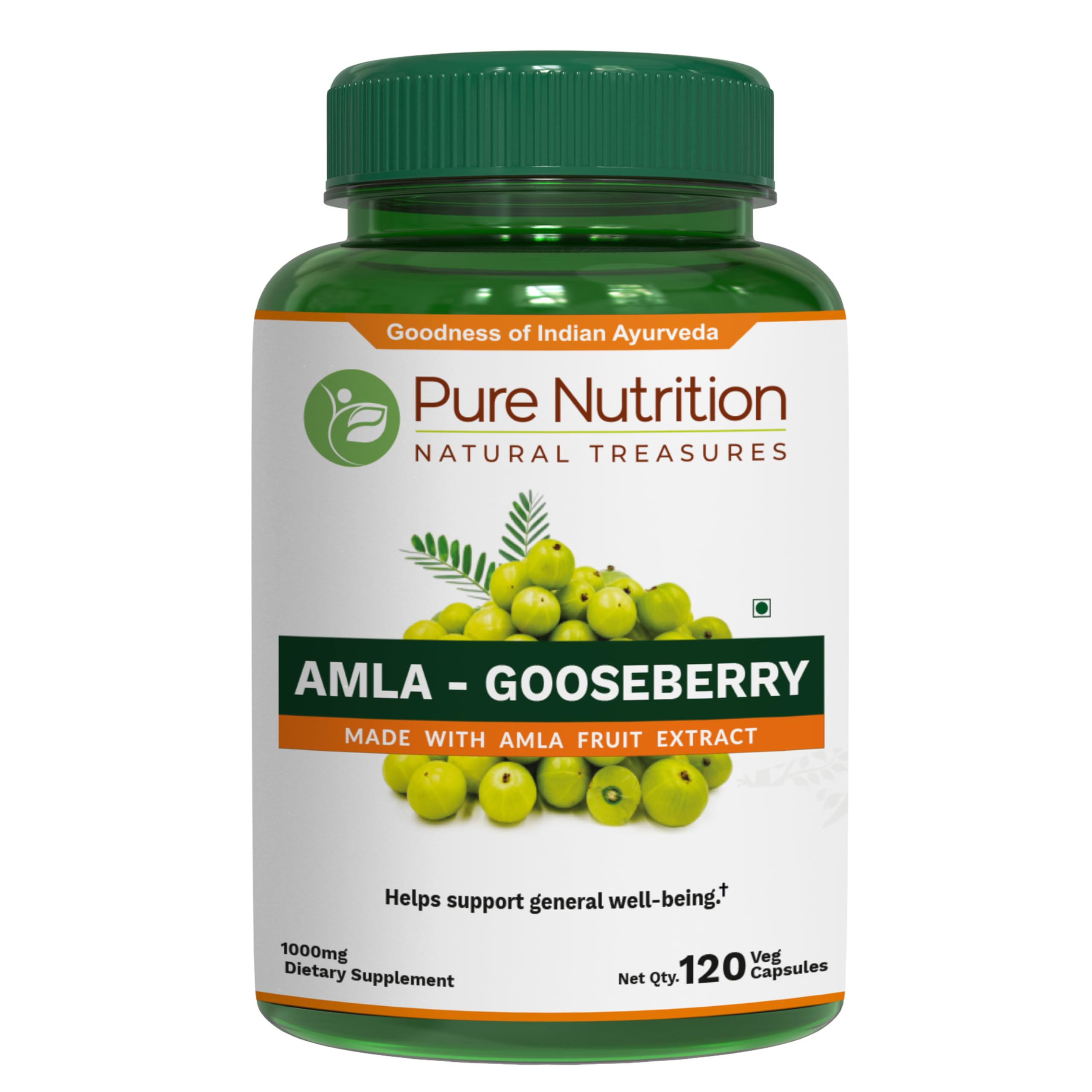 Pure Nutrition Amla Extract: botella con etiqueta para uso diario