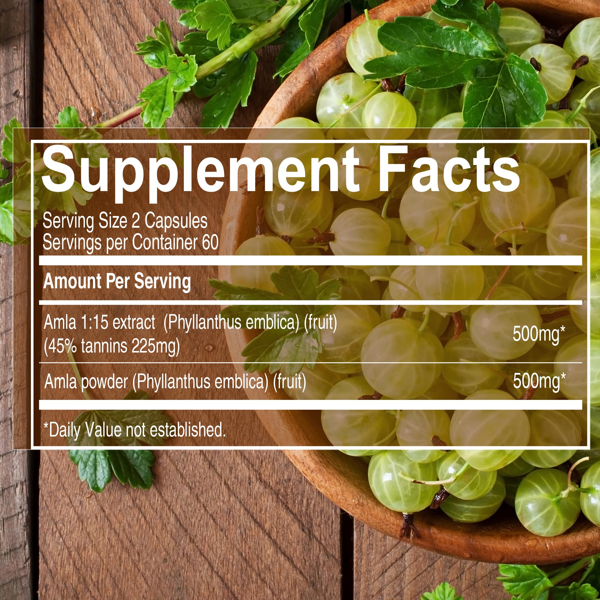 Pure Nutrition Amla Extract: cápsulas vegetarianas listas para tomar