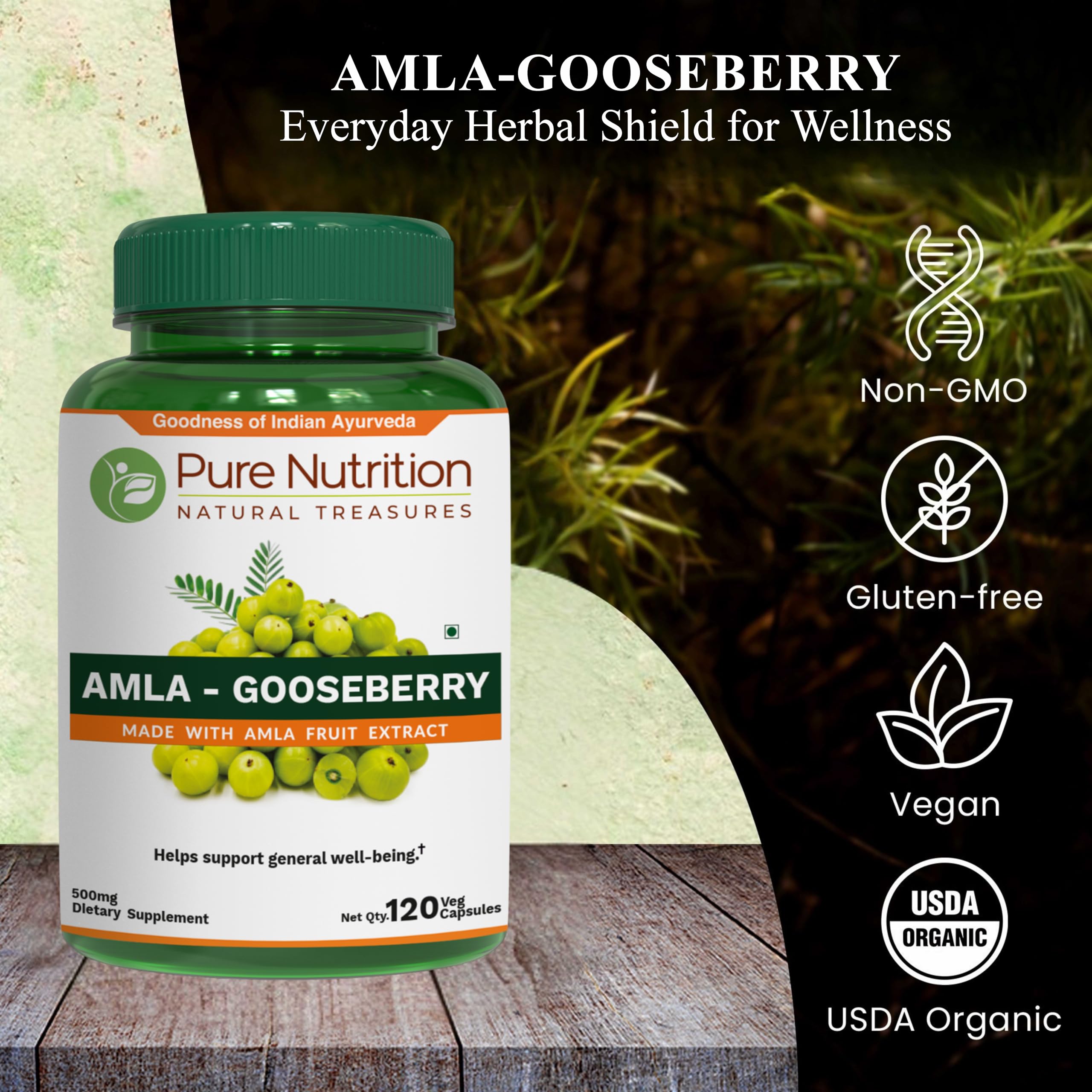 Pure Nutrition Amla Extract: etiqueta clara del producto