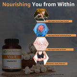 Etiqueta clara de Pure Nutrition B12 con información de uso.