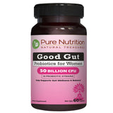 Pure Nutrition Natural Treasures Good Gut, bote de cápsulas, apoyo digestivo para mujeres.