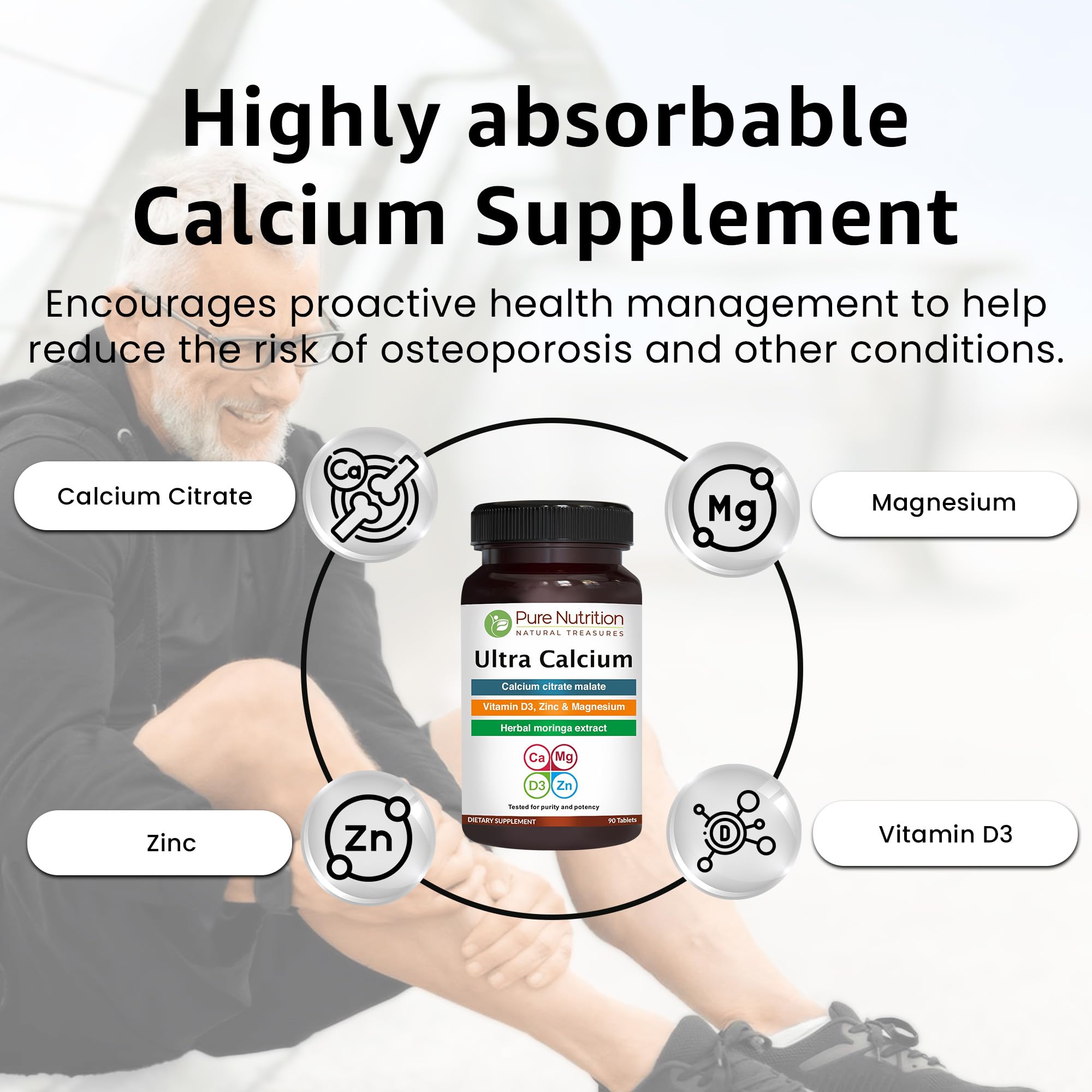 Pure Nutrition Natural Treasures magnesio, mineral clave para funciones corporales.