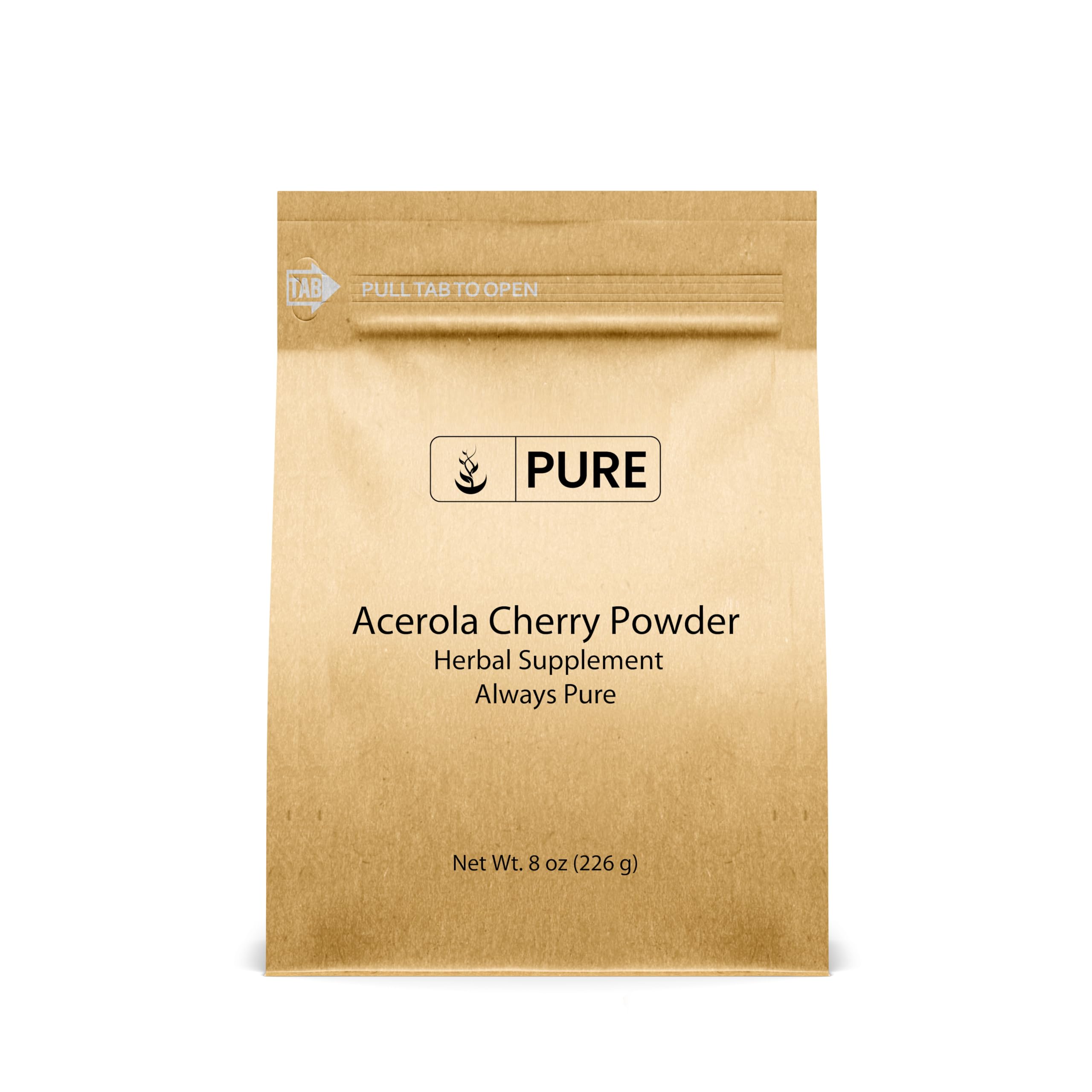 PURE ORIGINAL INGREDIENTS Acerola Powder frasco 8oz: fuente natural de vitamina C.