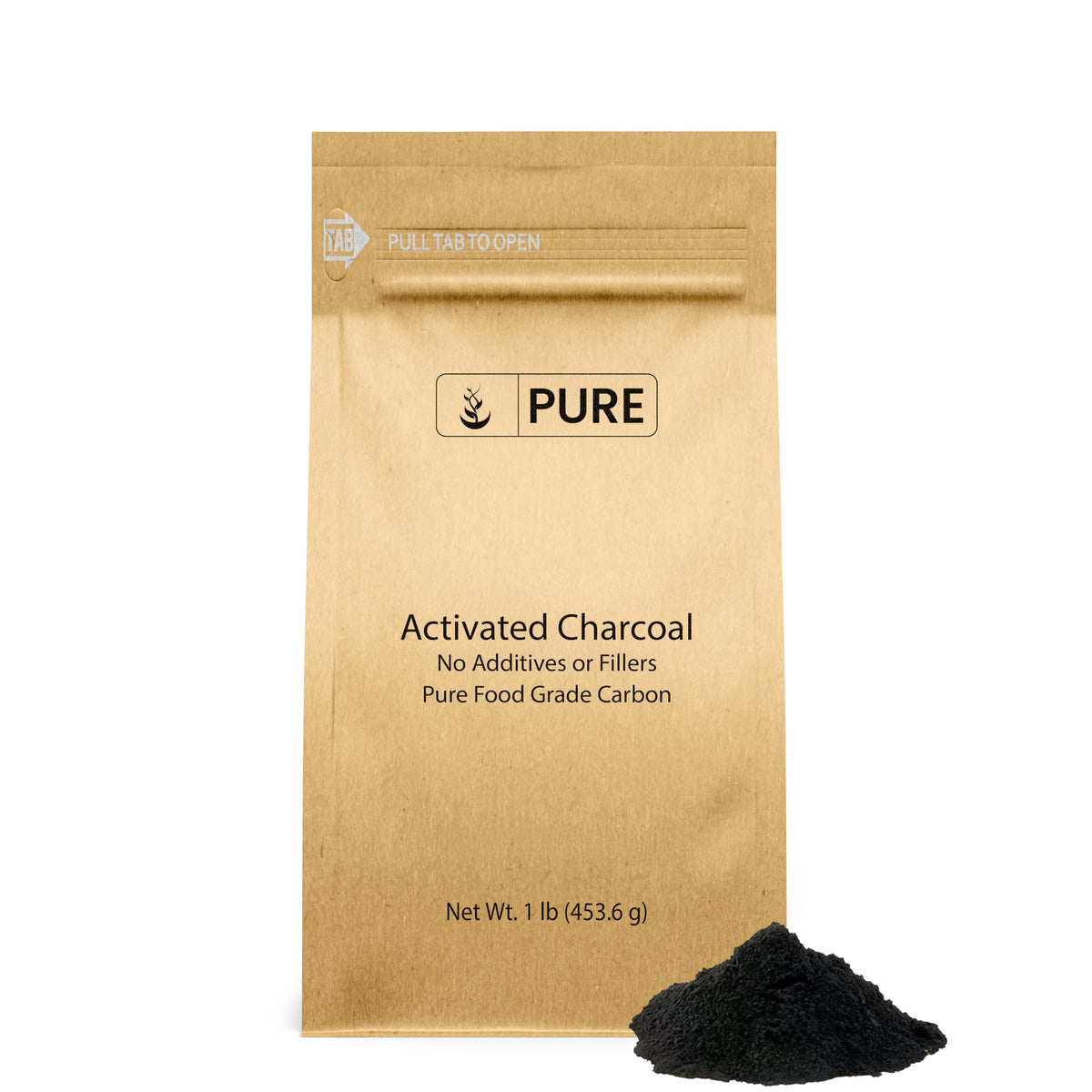 Pure Original Ingredients Carbón Activado en empaque de 450 g, polvo puro para usos versátiles.