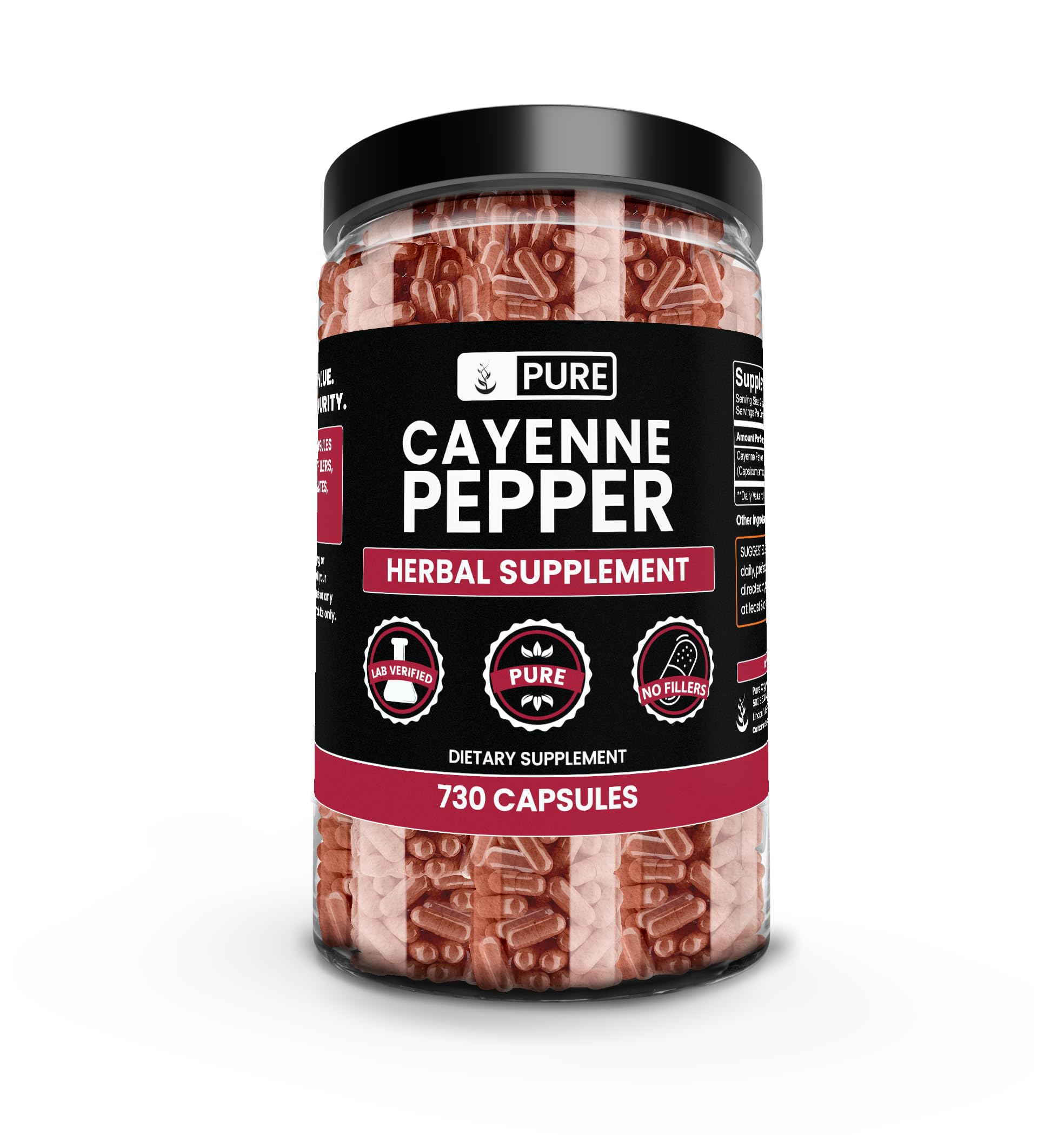 PURE ORIGINAL INGREDIENTS Cayenne, empaque compacto para uso diario.