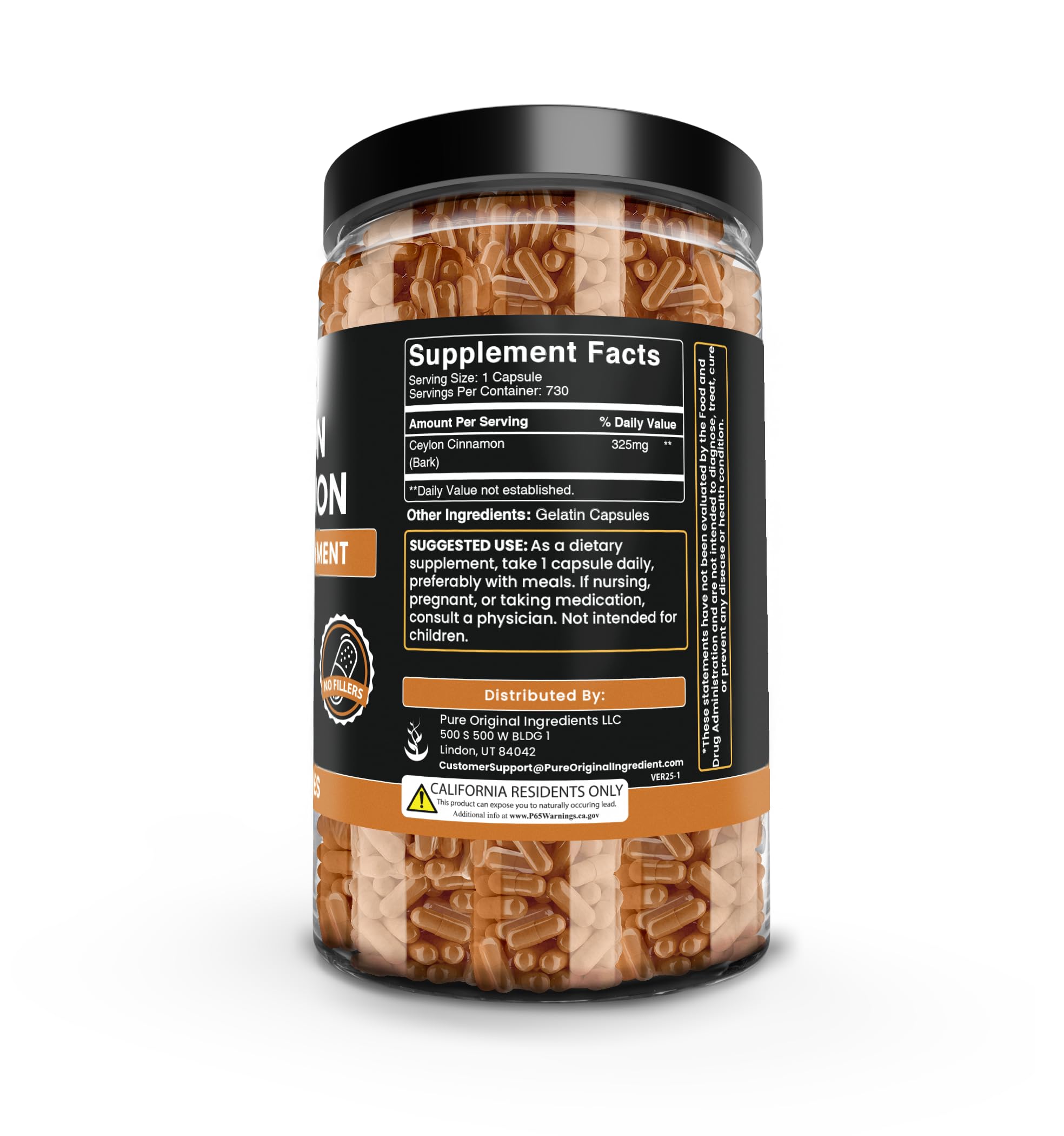 PURE ORIGINAL INGREDIENTS Etiqueta de Ceilán para pureza en cocina