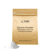 Polvo de glicina de PURE ORIGINAL INGREDIENTS en envase de 4oz para uso diario