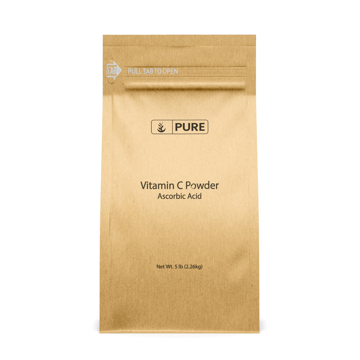 Pure Original Ingredients Vitamina C polvo frasco, uso diario seguro y puro.