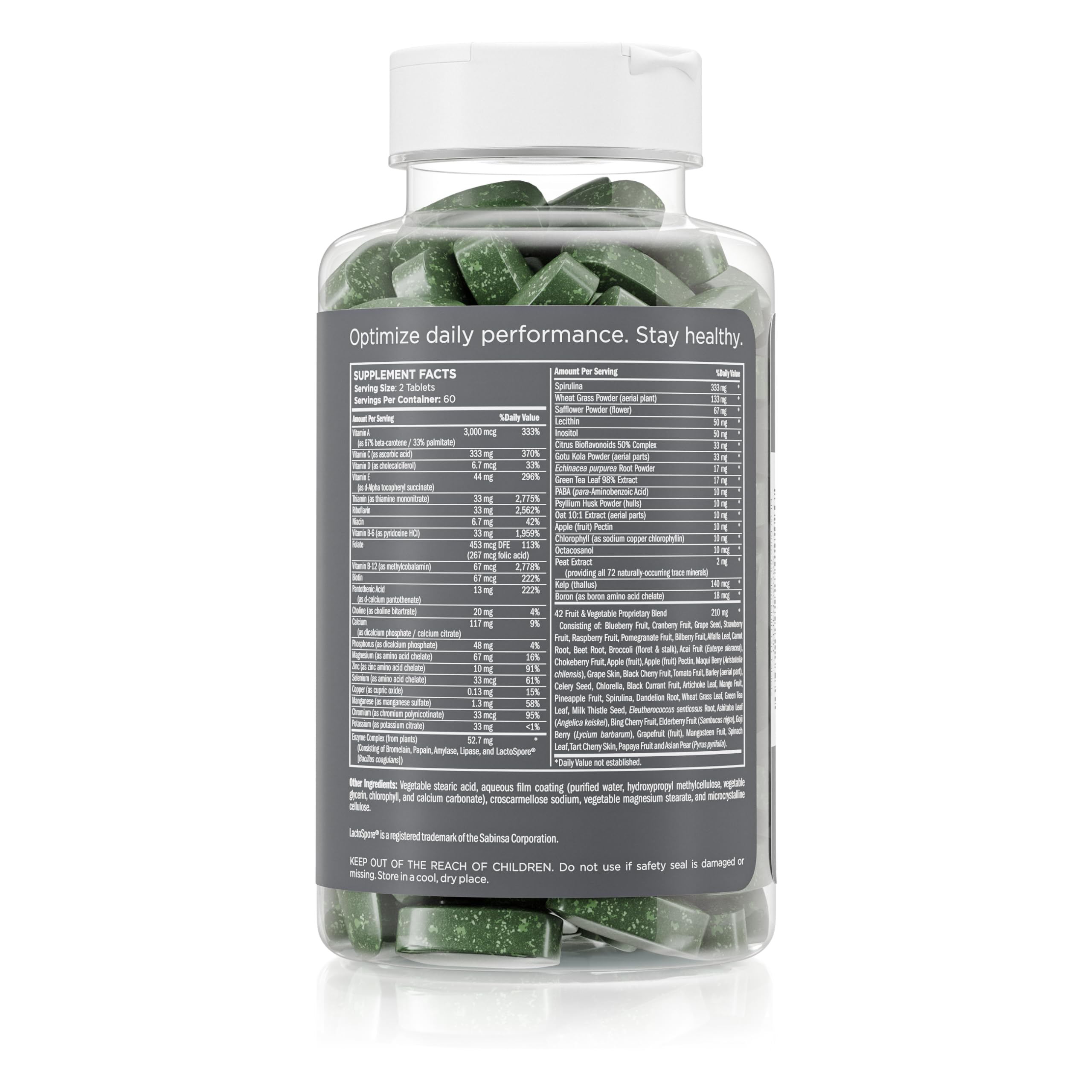 Pure for Men multivitamin tabletas, dosis diaria para nutrición equilibrada