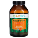PURE PLANET Mejores Verdes, botella, fuente de nutrientes orgánicos para energía diaria.