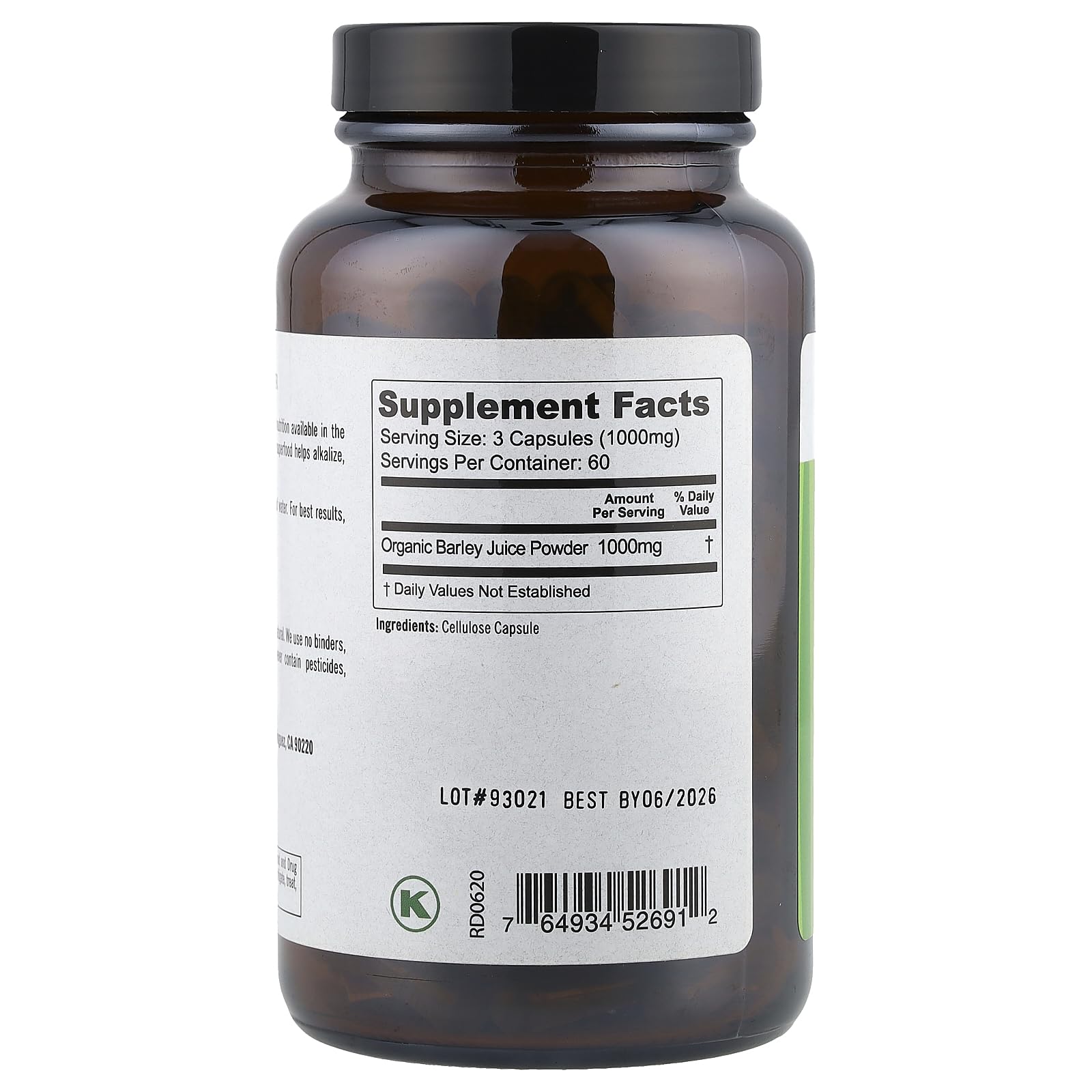 Pure Planet Cebada Pura, ingredientes naturales para desintoxicación suave.