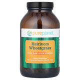 Pure Planet Heirloom Wheatgrass cápsulas en envase, energía natural diaria