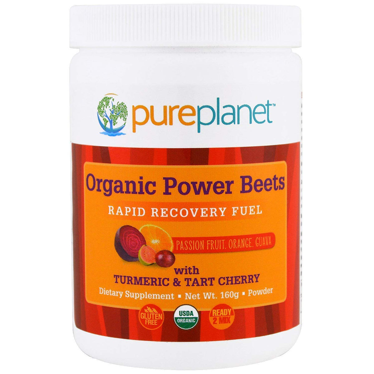 Pure Planet Power Beets en envase de 160 g para recuperación tras entrenamiento.