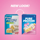 Barras Pure Protein Pastel Cumpleaños: snack sin gluten para entrenamientos y vida activa.