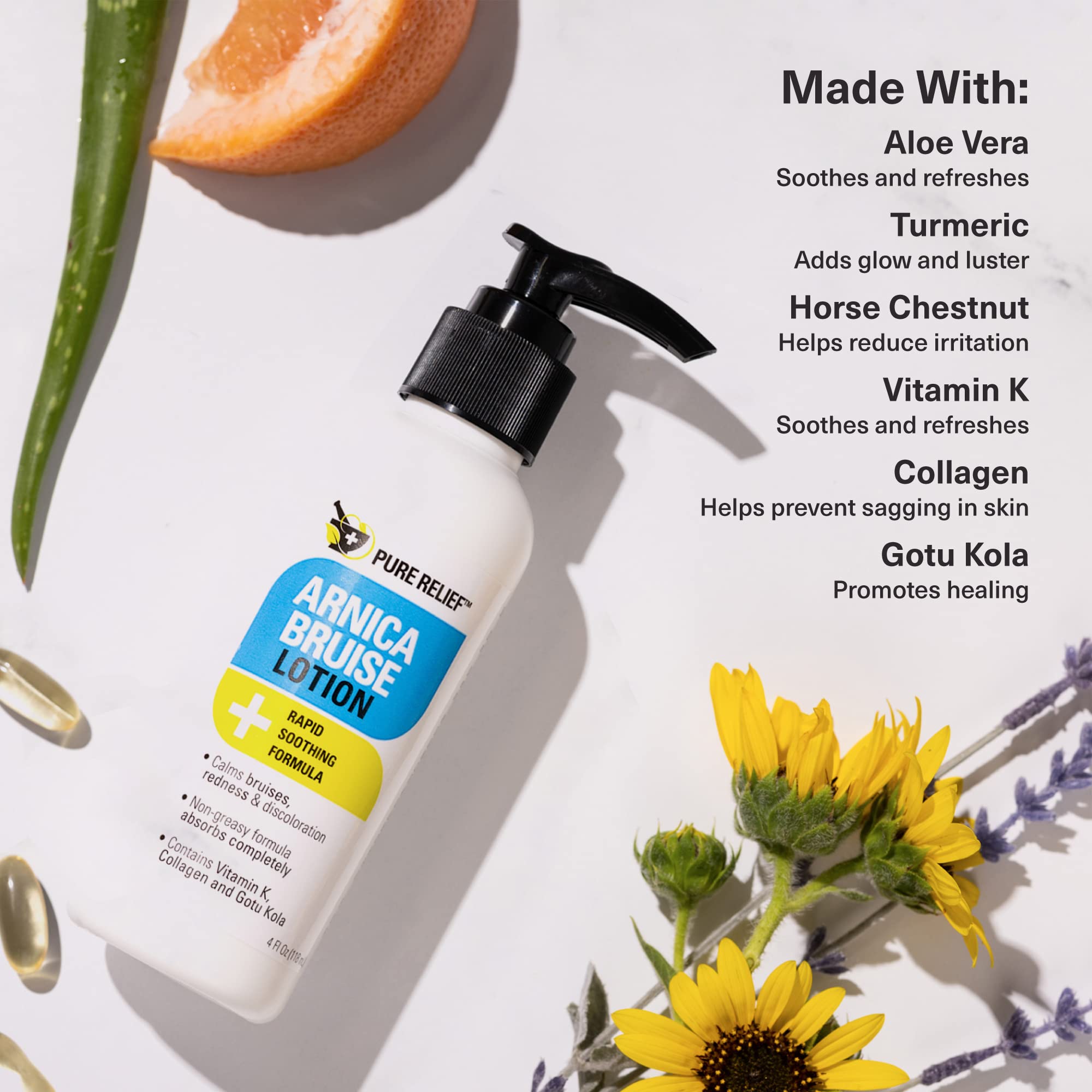 Pure Relief Arnica, tratamiento tópico para inflamación y piel suave.