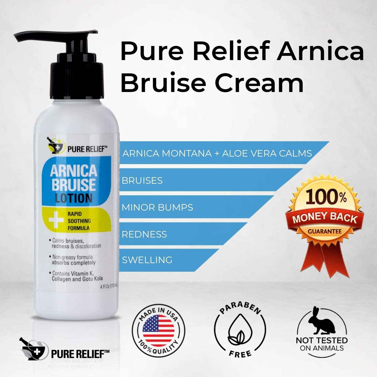 Pure Relief Arnica: pack de 3 frascos para uso continuo.
