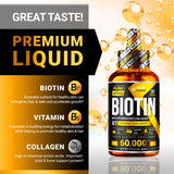 Gotas sabor frambuesa PURE RESEARCH biotina-colágeno para consumo diario.