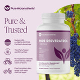 Pure Resveratrol, cápsulas veganas: fórmula para energía diaria.
