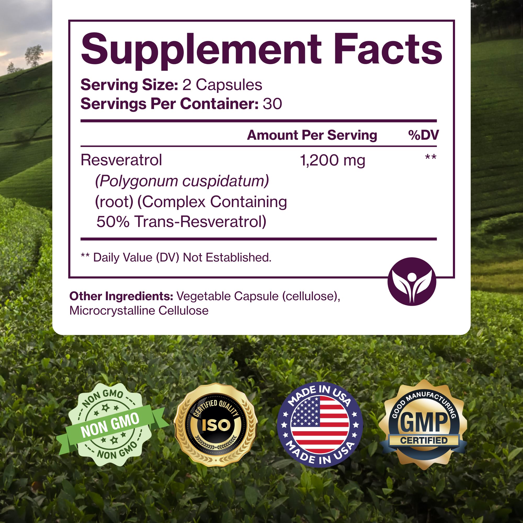 Pure Resveratrol, prueba de terceros: control de calidad independiente.
