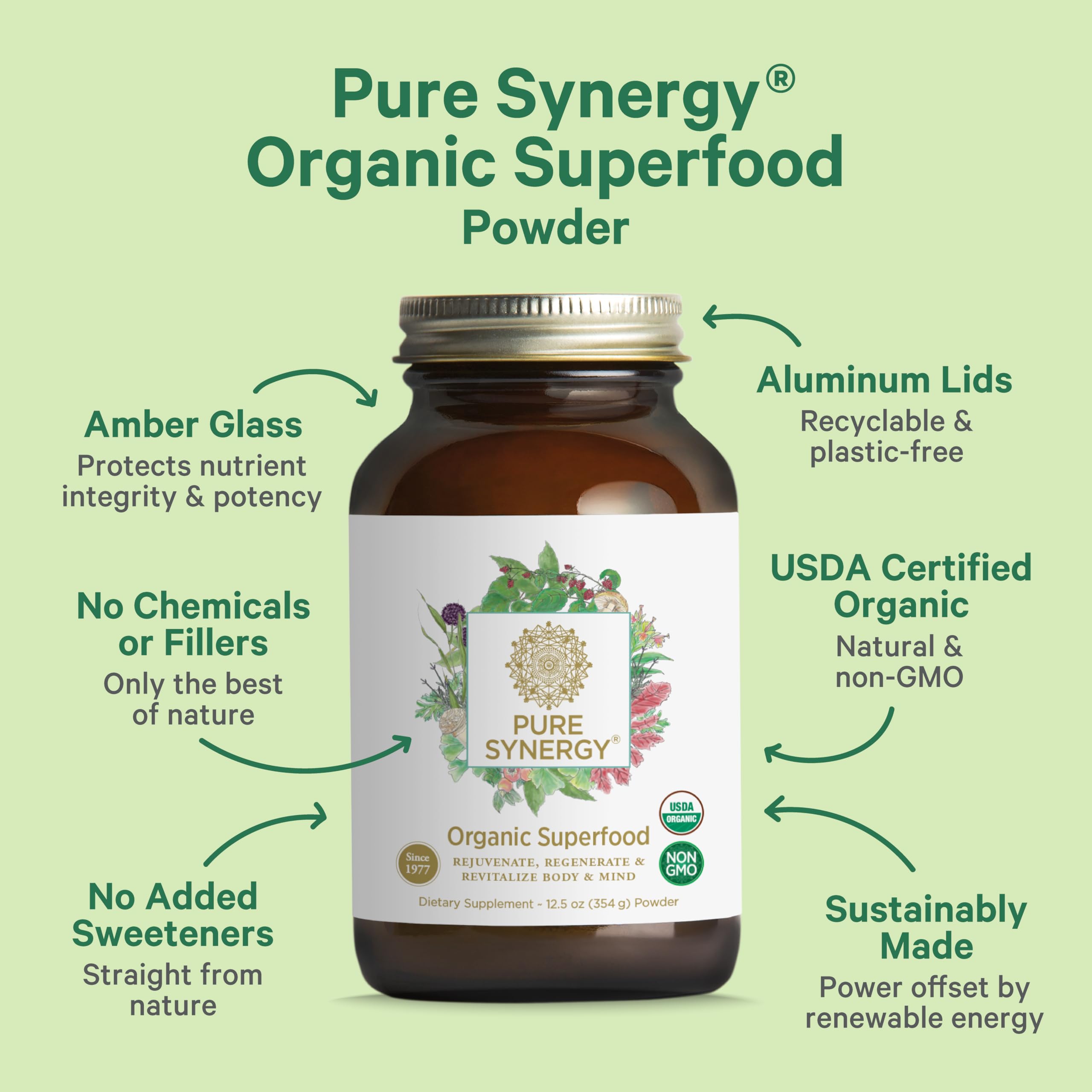 Cucharada de Pure SYNERGY para dosificación diaria rápida