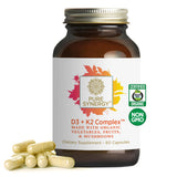 PURE SYNERGY D3 K2 Complejo, botella: apoyo para huesos y bienestar general.