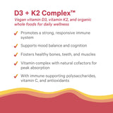 PURE SYNERGY D3 K2 Complejo, ingredientes: D3 vegano con K2 y K1 de origen orgánico.