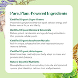 Ingredientes orgánicos certificados en Pure SYNERGY para elección consciente