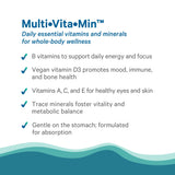 PURE SYNERGY Multi·Vita·Min, composición de ingredientes orgánicos y no transgénicos