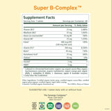 PURE SYNERGY Super B-Complex: botella con etiqueta orgánica para confianza en ingredientes.
