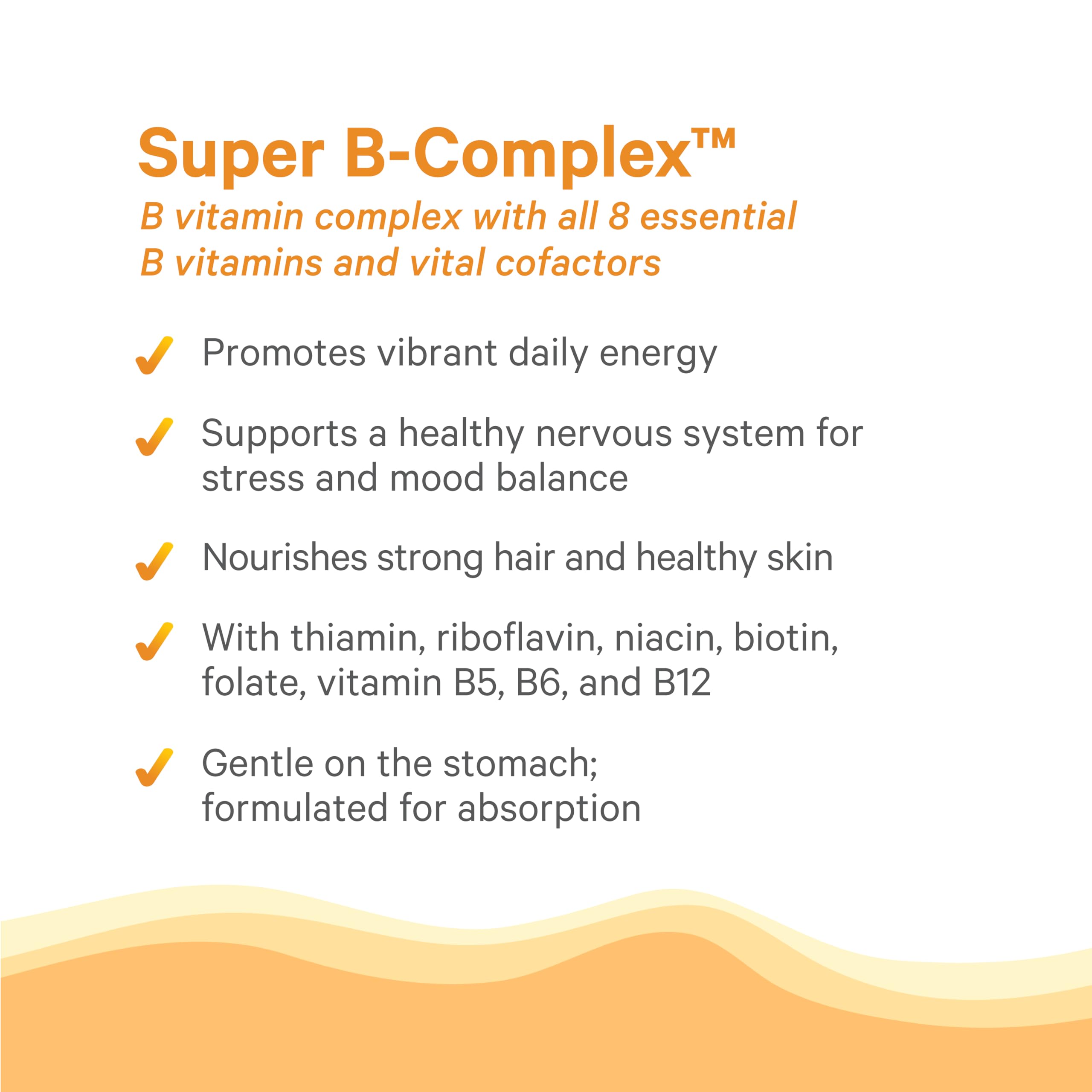 PURE SYNERGY Super B-Complex: cofactors que favorecen la absorción.