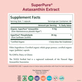 Cápsulas puras de astaxantina con lecitina de girasol para mejor absorción.