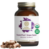 Pure Synergy SuperPure bote de cápsulas para apoyo antioxidante diario.